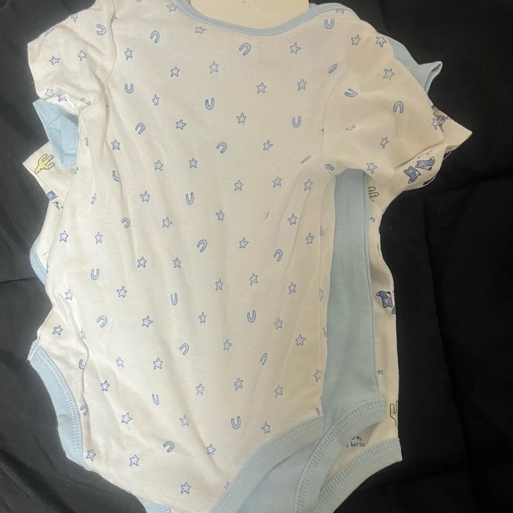 Vitamins Baby Blue and White Bib Soft Fabric Accessory